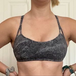 Marble grey strappy lulu lemon sports bra NWOT